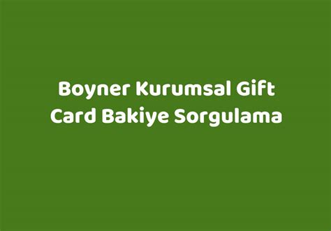 Boyner kurumsal gift card bakiye sorgulama